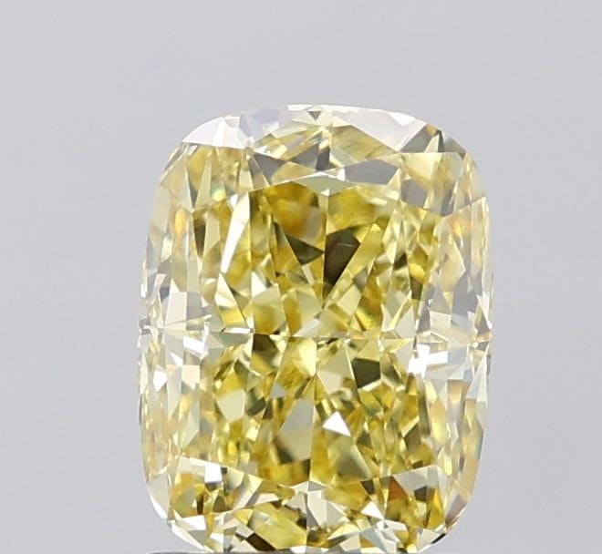 Loose Diamond - CUSHION MODIFIED 2.03ct Fancy Intense Yellow VS1