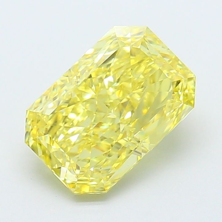 Loose Diamond - RADIANT 2.41ct Fancy Intense Yellow VVS2