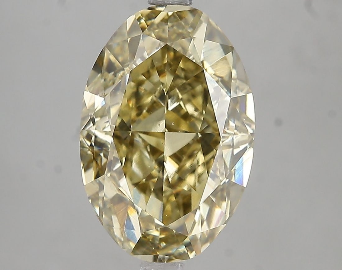 Loose Diamond - OVAL 5.01ct Fancy Intense Gray Yellow VS1