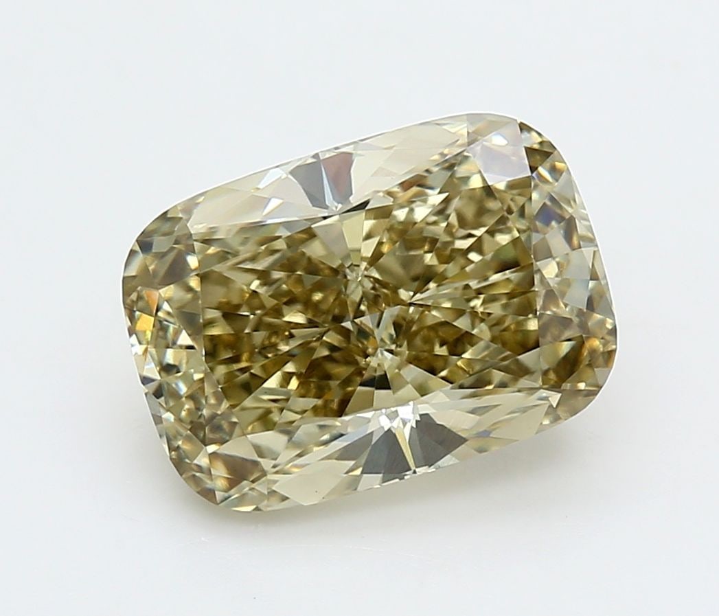 Loose Diamond - CUSHION MODIFIED 5.02ct Fancy Intense Yellow VS1