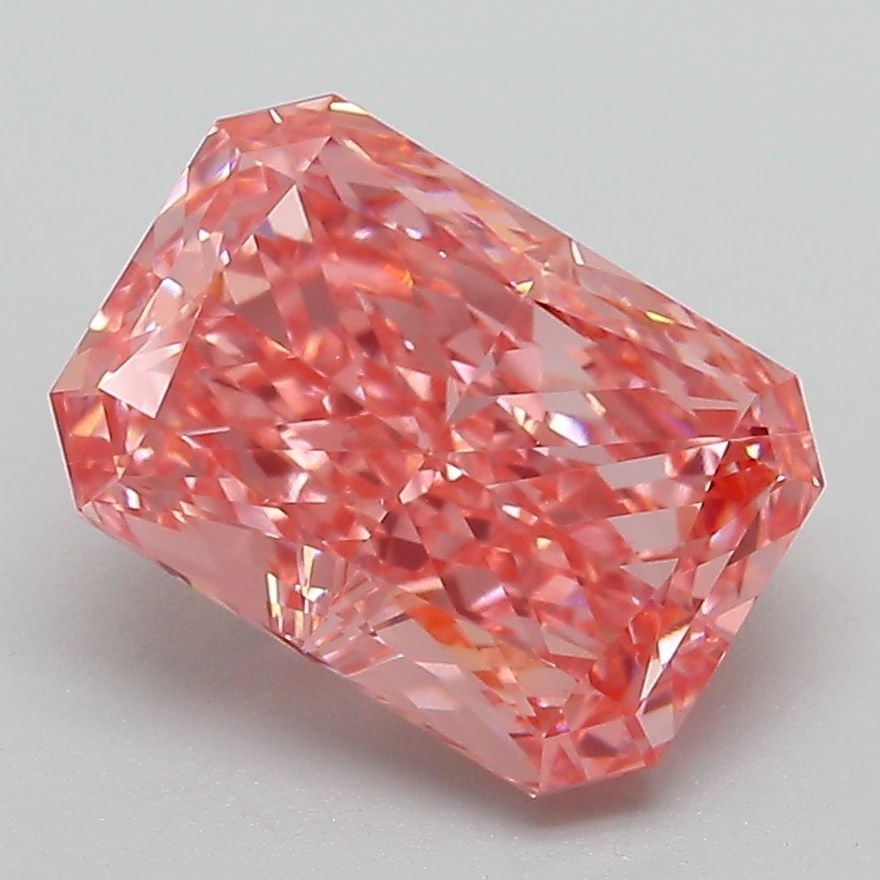 Loose Diamond - RADIANT 3.32ct Fancy Vivid Pink VS1