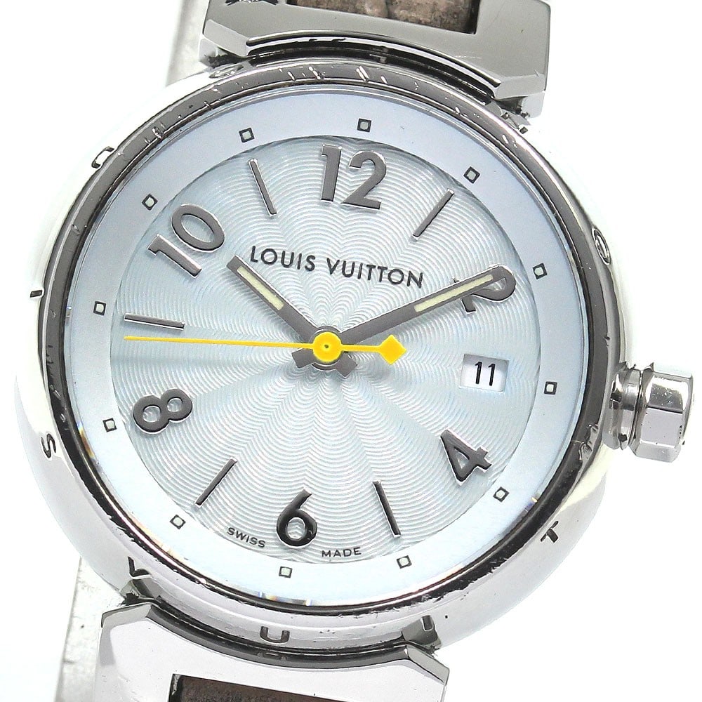 Louis Vuitton Tambour quartz date wristwatch for women Q121V