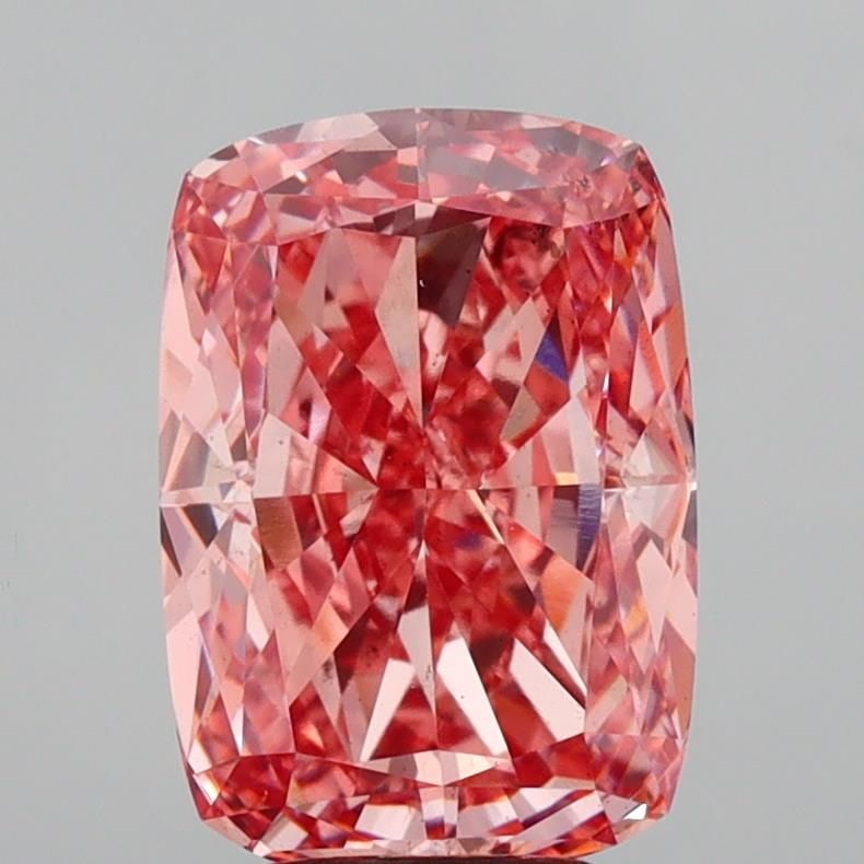 Loose Diamond - CUSHION MODIFIED 5.2ct Fancy Vivid Pink VS2: Loose Diamond - CUSHION MODIFIED 5.2ct Fancy Vivid Pink VS2 Source: This is a real non-mined Diamond that has been grown in a lab Shape: CUSHION MODIFIED Carats: 5.2 Color: Fancy Vivid Pink Certificat