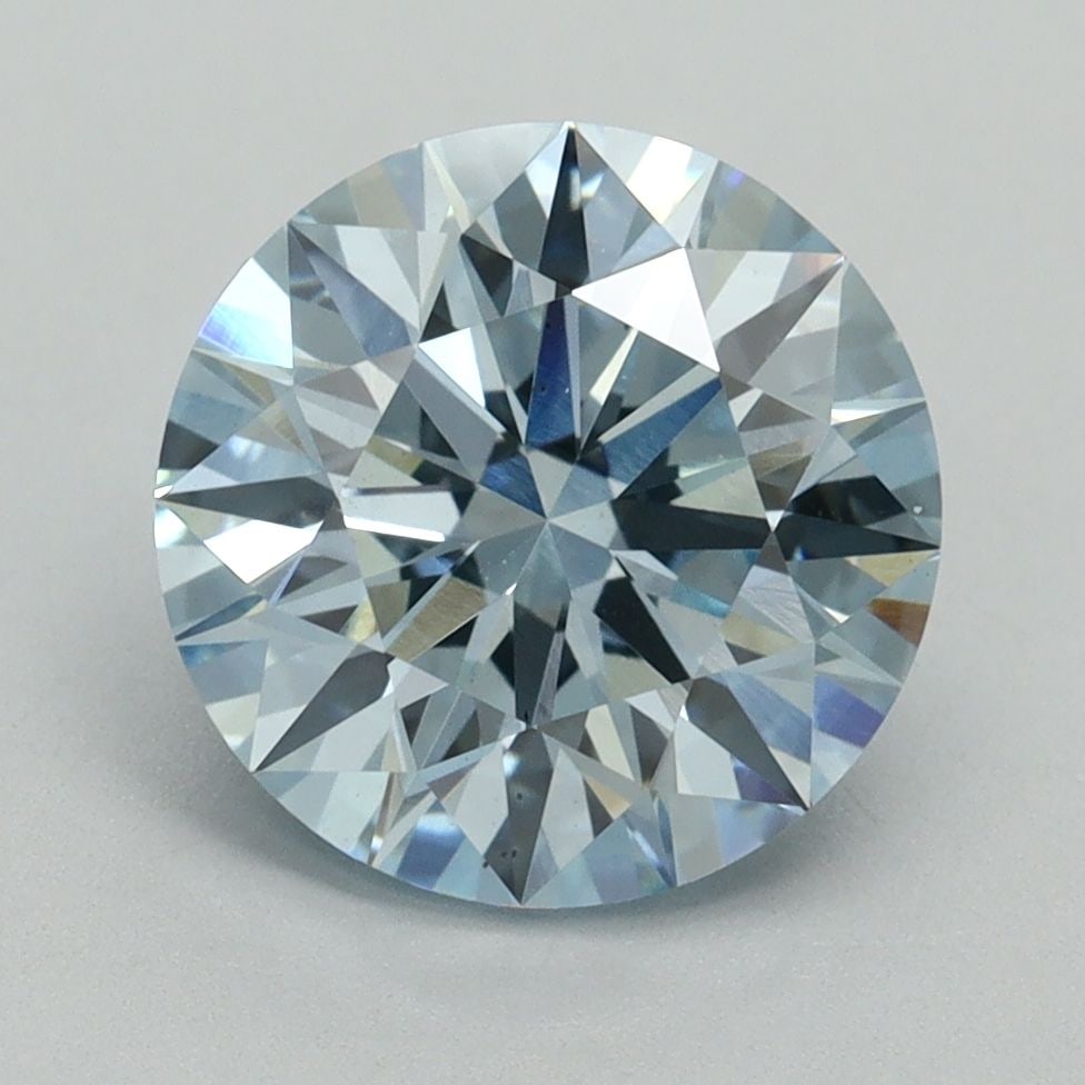 Ideal Loose Diamond - ROUND 3.07ct Fancy Vivid Blue VS2