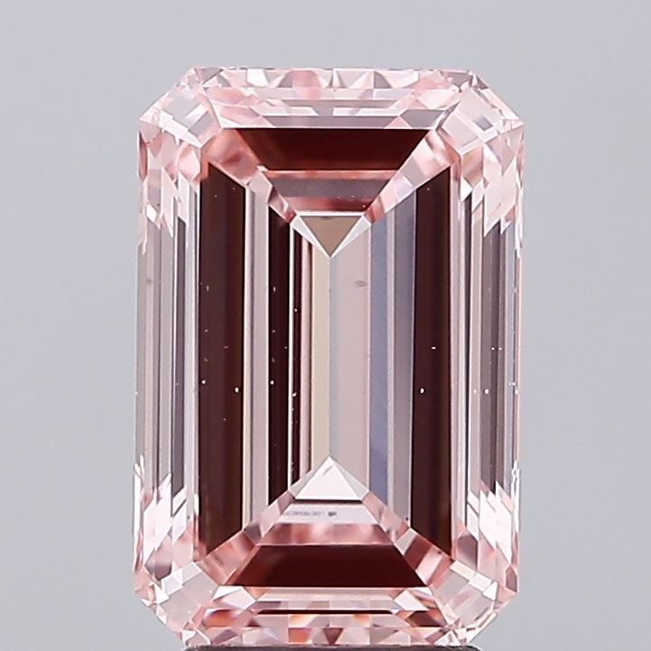 Loose Diamond - EMERALD 4.01ct Fancy Intense Pink VS1