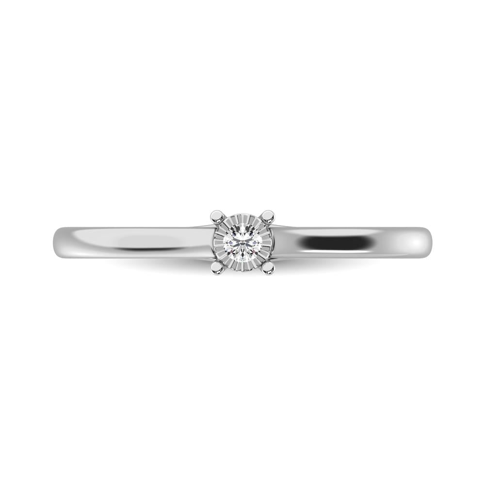 10K White Gold 1/3 Ct.Tw. Diamond Solitaire Engagement Ring