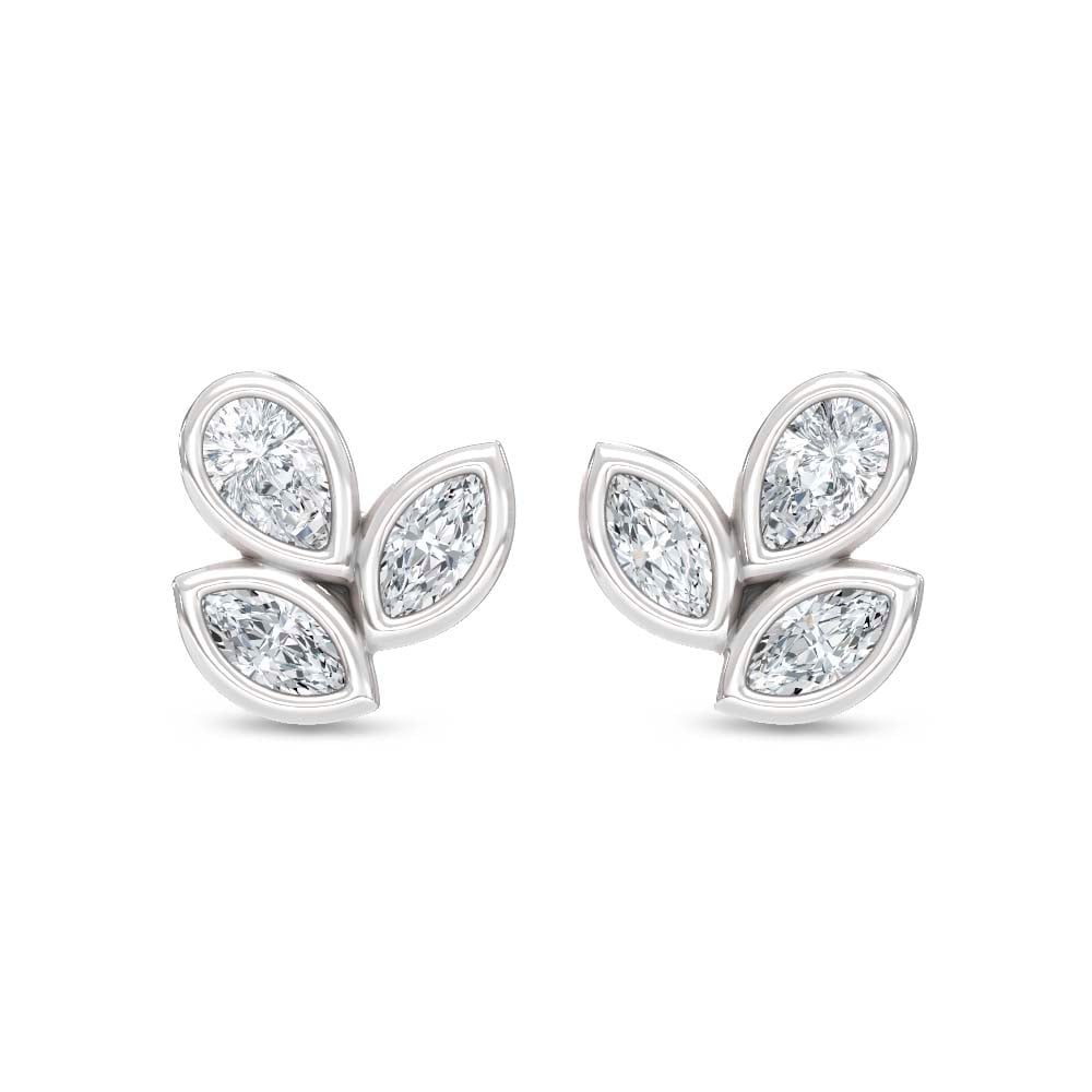 14K White Gold Lab Grown Diamond 1/2 Ct.Tw. Fashion Earrings