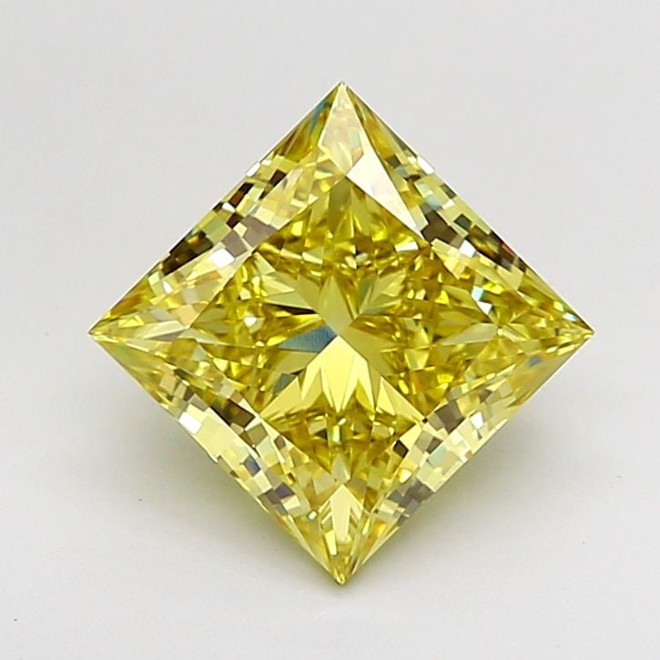Loose Diamond - PRINCESS 3.06ct Fancy Intense Yellow VVS2