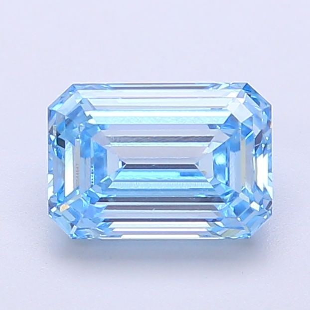 Loose Diamond - EMERALD 1.43ct Fancy Vivid Blue VVS2