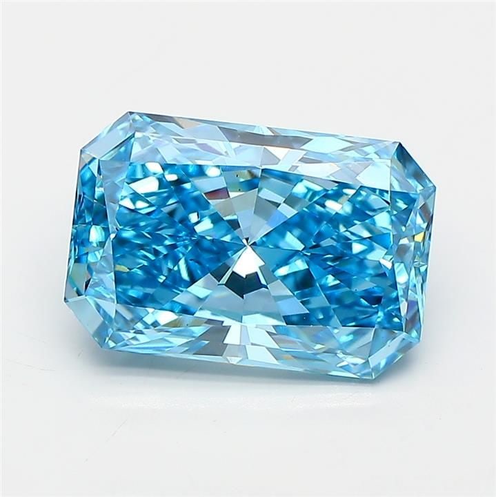 Loose Diamond - RADIANT 3.5ct Fancy Vivid Blue VS2