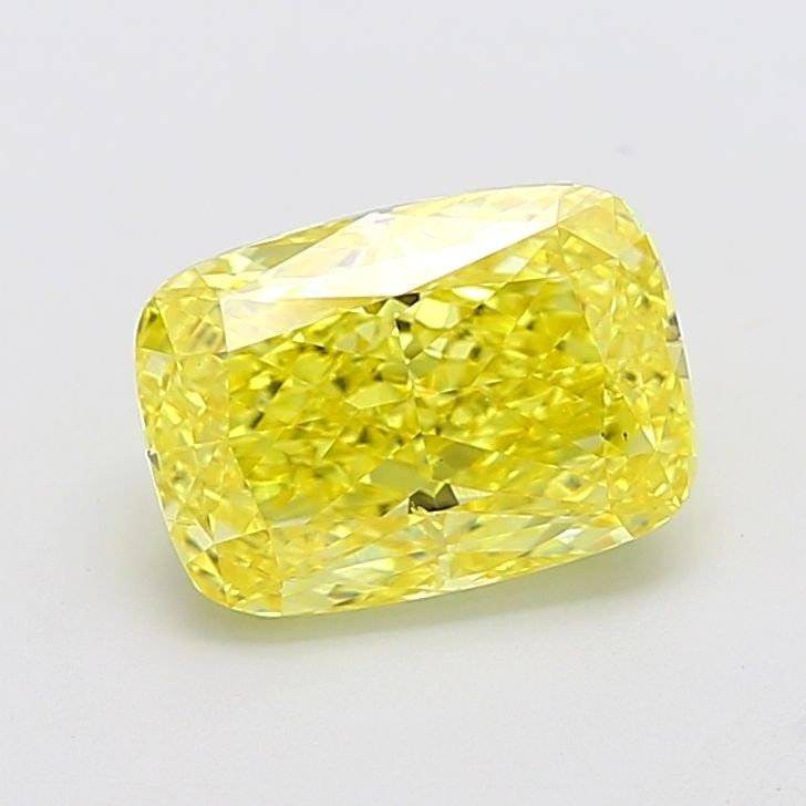 Loose Diamond - CUSHION MODIFIED 4.04ct Fancy Vivid Yellow VS2: Loose Diamond - CUSHION MODIFIED 4.04ct Fancy Vivid Yellow VS2 Source: This is a real non-mined Diamond that has been grown in a lab Shape: CUSHION MODIFIED Carats: 4.04 Color: Fancy Vivid Yellow Cert