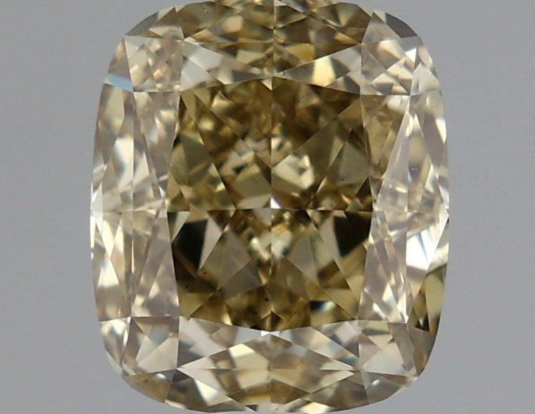 Loose Diamond - CUSHION MODIFIED 1.52ct Fancy Intense Gray Yellow VS1: Loose Diamond - CUSHION MODIFIED 1.52ct Fancy Intense Gray Yellow VS1 Source: This is a real non-mined Diamond that has been grown in a lab Shape: CUSHION MODIFIED Carats: 1.52 Color: Fancy Intense Gr