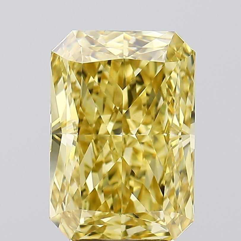 Loose Diamond - RADIANT 5.01ct Fancy Vivid Yellow VS1: Loose Diamond - RADIANT 5.01ct Fancy Vivid Yellow VS1 Source: This is a real non-mined Diamond that has been grown in a lab Shape: RADIANT Carats: 5.01 Color: Fancy Vivid Yellow Certification: IGI Vid