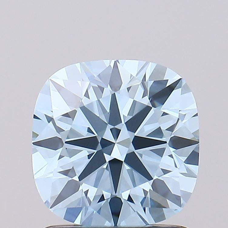 Loose Diamond - CUSHION BRILLIANT 1.23ct Fancy Vivid Blue VVS2: Loose Diamond - CUSHION BRILLIANT 1.23ct Fancy Vivid Blue VVS2 Source: This is a real non-mined Diamond that has been grown in a lab Shape: CUSHION BRILLIANT Carats: 1.23 Color: Fancy Vivid Blue Certi