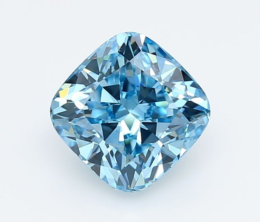 Loose Diamond - CUSHION MODIFIED 2.51ct Fancy Vivid Blue VVS1: Loose Diamond - CUSHION MODIFIED 2.51ct Fancy Vivid Blue VVS1 Source: This is a real non-mined Diamond that has been grown in a lab Shape: CUSHION MODIFIED Carats: 2.51 Color: Fancy Vivid Blue Certifi