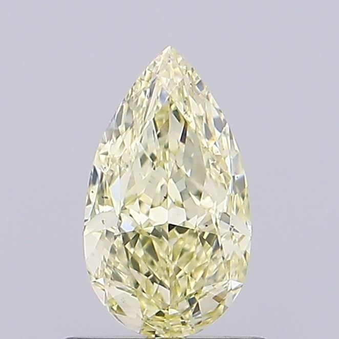 Loose Diamond - PEAR 0.84ct Fancy Light Yellow VS2: Loose Diamond - PEAR 0.84ct Fancy Light Yellow VS2 Source: This is a real non-mined Diamond that has been grown in a lab Shape: PEAR Carats: 0.84 Color: Fancy Light Yellow Certification: IGI Video: