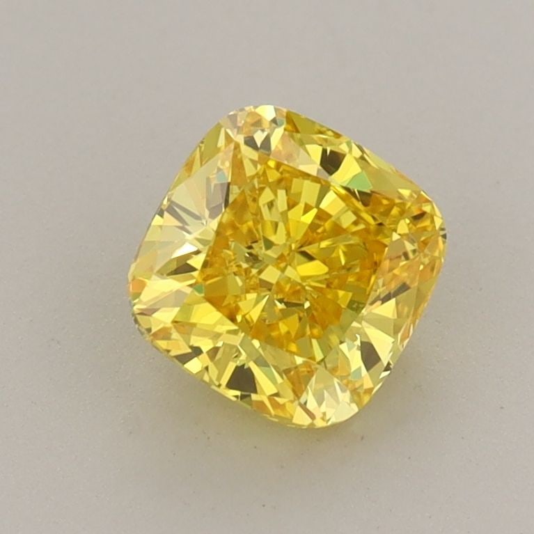 Loose Diamond - CUSHION MODIFIED 1.02ct Fancy Vivid Yellow VVS2: Loose Diamond - CUSHION MODIFIED 1.02ct Fancy Vivid Yellow VVS2 Source: This is a real non-mined Diamond that has been grown in a lab Shape: CUSHION MODIFIED Carats: 1.02 Color: Fancy Vivid Yellow Cer