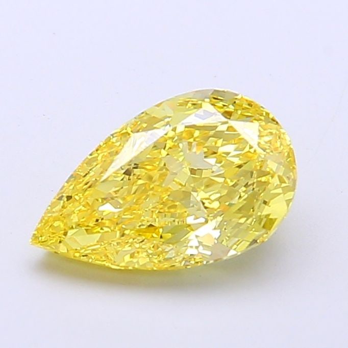 Loose Diamond - PEAR 1.53ct Fancy Vivid Yellow VS1: Loose Diamond - PEAR 1.53ct Fancy Vivid Yellow VS1 Source: This is a real non-mined Diamond that has been grown in a lab Shape: PEAR Carats: 1.53 Color: Fancy Vivid Yellow Certification: IGI Video: