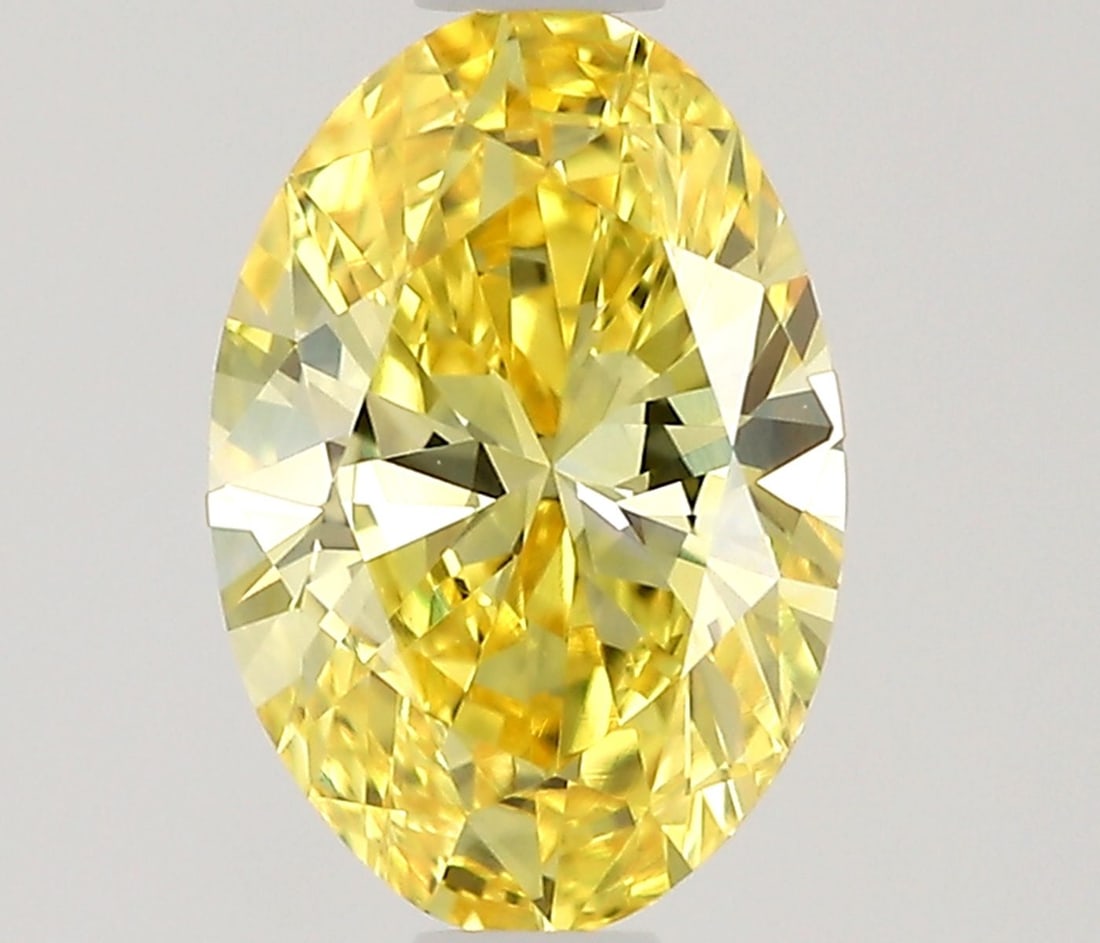 Loose Diamond - OVAL 0.49ct Fancy Intense Yellow VS1: Loose Diamond - OVAL 0.49ct Fancy Intense Yellow VS1 Source: This is a real non-mined Diamond that has been grown in a lab Shape: OVAL Carats: 0.49 Color: Fancy Intense Yellow Certification: NONE