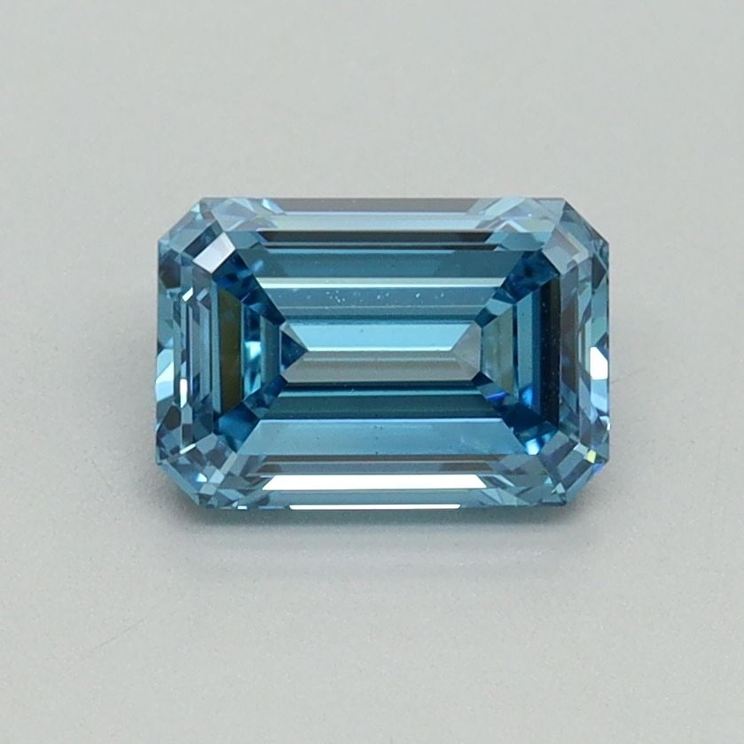 Loose Diamond - EMERALD 1.0ct Fancy Vivid Blue VS1: Loose Diamond - EMERALD 1.0ct Fancy Vivid Blue VS1 Source: This is a real non-mined Diamond that has been grown in a lab Shape: EMERALD Carats: 1.0 Color: Fancy Vivid Blue Certification: IGI Video:
