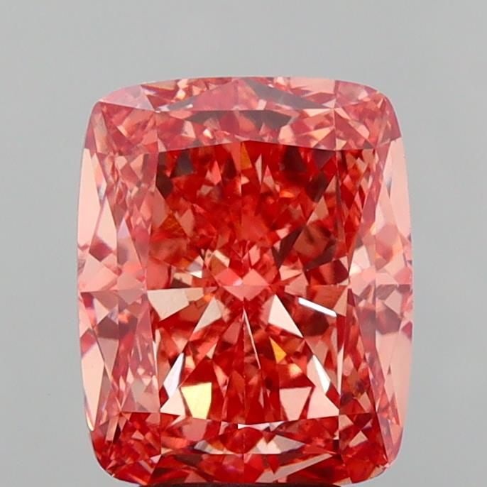 Loose Diamond - CUSHION MODIFIED 5.09ct Fancy Vivid Brownish Pink VS1: Loose Diamond - CUSHION MODIFIED 5.09ct Fancy Vivid Brownish Pink VS1 Source: This is a real non-mined Diamond that has been grown in a lab Shape: CUSHION MODIFIED Carats: 5.09 Color: Fancy Vivid