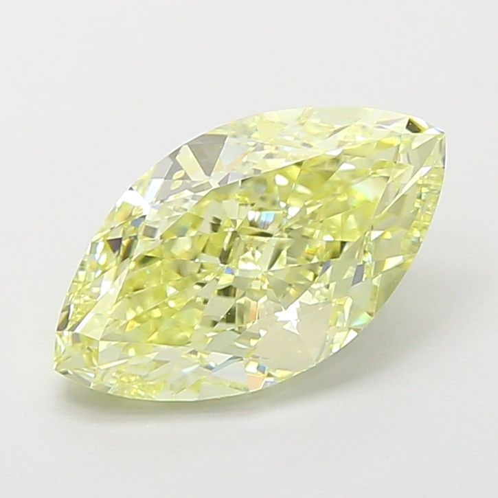 Loose Diamond - MARQUISE 2.5ct Fancy Light Yellow VS2: Loose Diamond - MARQUISE 2.5ct Fancy Light Yellow VS2 Source: This is a real non-mined Diamond that has been grown in a lab Shape: MARQUISE Carats: 2.5 Color: Fancy Light Yellow Certification: IGI Vid