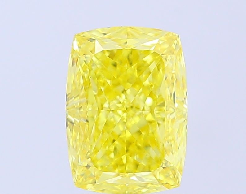 Loose Diamond - CUSHION MODIFIED 3.11ct Fancy Vivid Yellow VS1: Loose Diamond - CUSHION MODIFIED 3.11ct Fancy Vivid Yellow VS1 Source: This is a real non-mined Diamond that has been grown in a lab Shape: CUSHION MODIFIED Carats: 3.11 Color: Fancy Vivid Yellow Cert