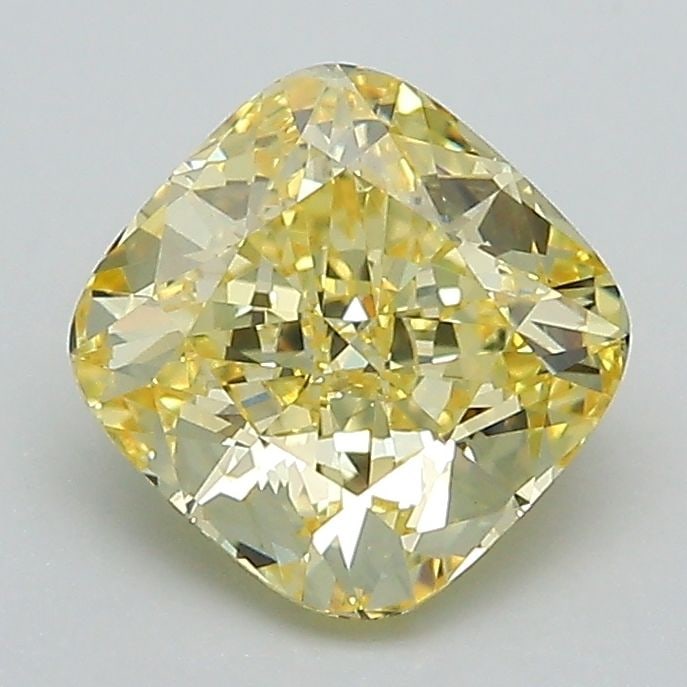 Loose Diamond - CUSHION BRILLIANT 1.63ct Fancy Intense Yellow VS1: Loose Diamond - CUSHION BRILLIANT 1.63ct Fancy Intense Yellow VS1 Source: This is a real non-mined Diamond that has been grown in a lab Shape: CUSHION BRILLIANT Carats: 1.63 Color: Fancy Intense Yello