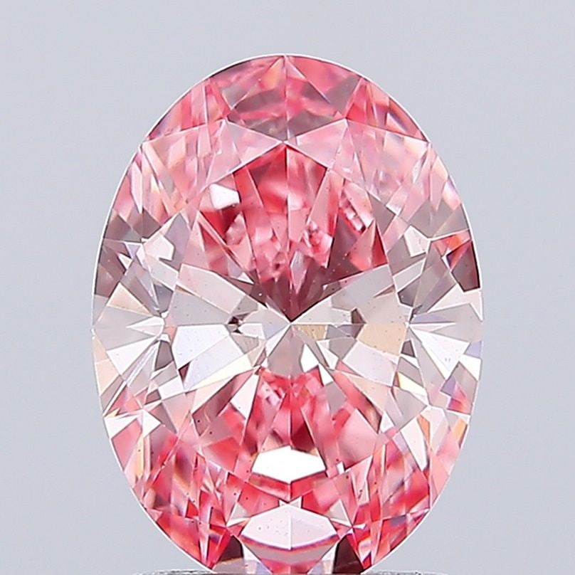 Loose Diamond - OVAL 1.99ct Fancy Vivid Pink VS2: Loose Diamond - OVAL 1.99ct Fancy Vivid Pink VS2 Source: This is a real non-mined Diamond that has been grown in a lab Shape: OVAL Carats: 1.99 Color: Fancy Vivid Pink Certification: IGI Video: