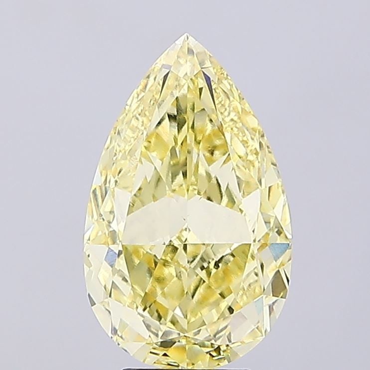 Loose Diamond - PEAR 6.27ct Fancy Intense Yellow VS1: Loose Diamond - PEAR 6.27ct Fancy Intense Yellow VS1 Source: This is a real non-mined Diamond that has been grown in a lab Shape: PEAR Carats: 6.27 Color: Fancy Intense Yellow Certification: IGI Video