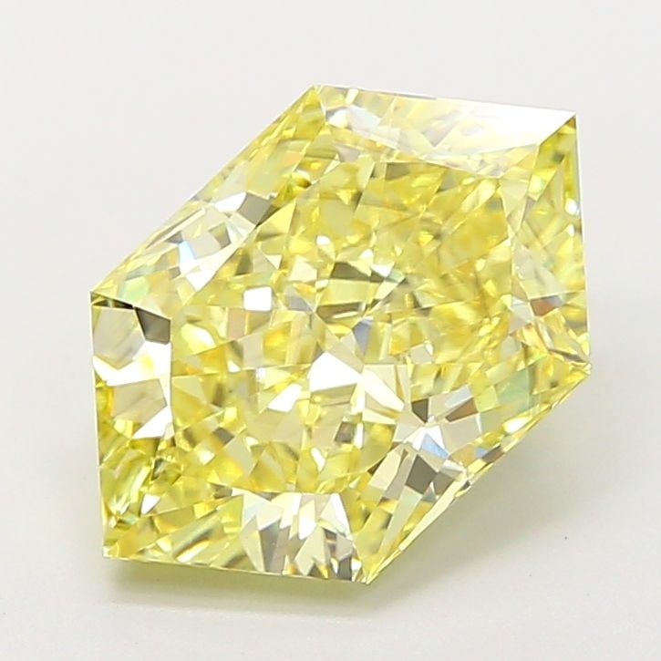 Loose Diamond - HEXAGONAL 5.06ct Fancy Intense Yellow VS2: Loose Diamond - HEXAGONAL 5.06ct Fancy Intense Yellow VS2 Source: This is a real non-mined Diamond that has been grown in a lab Shape: HEXAGONAL Carats: 5.06 Color: Fancy Intense Yellow Certification: