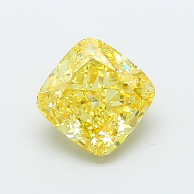 Loose Diamond - CUSHION MODIFIED 1.28ct Fancy Intense Yellow VVS2: Loose Diamond - CUSHION MODIFIED 1.28ct Fancy Intense Yellow VVS2 Source: This is a real non-mined Diamond that has been grown in a lab Shape: CUSHION MODIFIED Carats: 1.28 Color: Fancy Intense Yellow