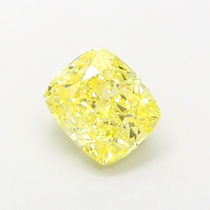 Loose Diamond - CUSHION MODIFIED 1.26ct Fancy Intense Yellow VS1: Loose Diamond - CUSHION MODIFIED 1.26ct Fancy Intense Yellow VS1 Source: This is a real non-mined Diamond that has been grown in a lab Shape: CUSHION MODIFIED Carats: 1.26 Color: Fancy Intense Yellow 