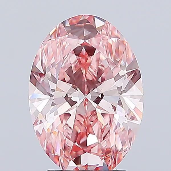 Loose Diamond - OVAL 3.38ct Fancy Vivid Pink VS2: Loose Diamond - OVAL 3.38ct Fancy Vivid Pink VS2 Source: This is a real non-mined Diamond that has been grown in a lab Shape: OVAL Carats: 3.38 Color: Fancy Vivid Pink Certification: IGI Video: