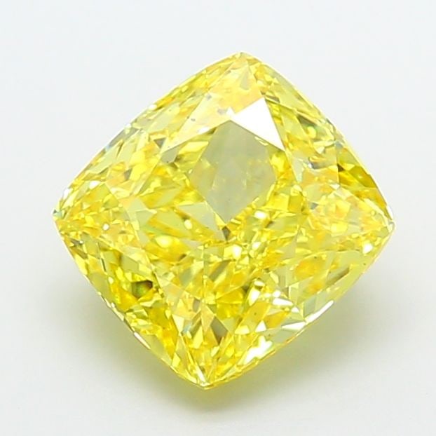 Loose Diamond - CUSHION MODIFIED 5.01ct Fancy Vivid Yellow VS2: Loose Diamond - CUSHION MODIFIED 5.01ct Fancy Vivid Yellow VS2 Source: This is a real non-mined Diamond that has been grown in a lab Shape: CUSHION MODIFIED Carats: 5.01 Color: Fancy Vivid Yellow Cert