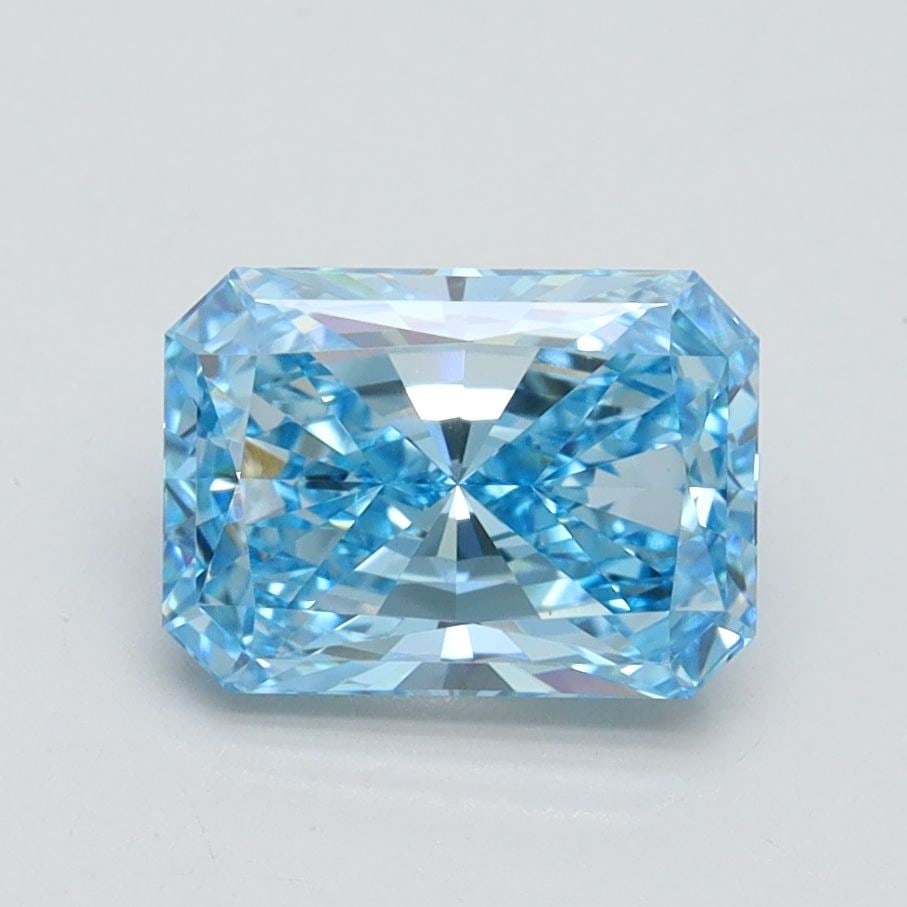 Loose Diamond - RADIANT 1.56ct Fancy Vivid Blue VVS2: Loose Diamond - RADIANT 1.56ct Fancy Vivid Blue VVS2 Source: This is a real non-mined Diamond that has been grown in a lab Shape: RADIANT Carats: 1.56 Color: Fancy Vivid Blue Certification: IGI Video:
