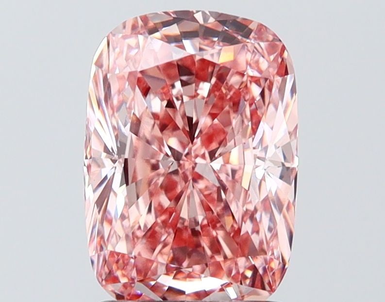 Loose Diamond - CUSHION MODIFIED 2.01ct Fancy Intense Pink VS1: Loose Diamond - CUSHION MODIFIED 2.01ct Fancy Intense Pink VS1 Source: This is a real non-mined Diamond that has been grown in a lab Shape: CUSHION MODIFIED Carats: 2.01 Color: Fancy Intense Pink Cert
