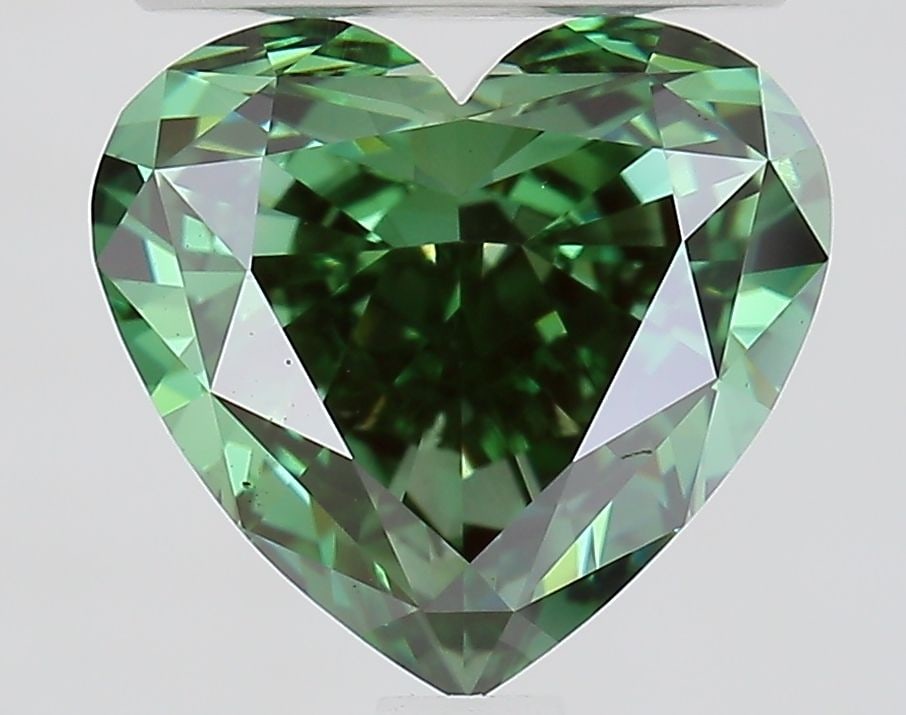 Loose Diamond - HEART 2.44ct Fancy Vivid Green VS1: Loose Diamond - HEART 2.44ct Fancy Vivid Green VS1 Source: This is a real non-mined Diamond that has been grown in a lab Shape: HEART Carats: 2.44 Color: Fancy Vivid Green Certification: IGI Video: