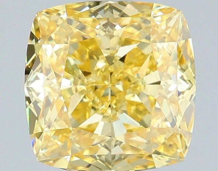 Loose Diamond - CUSHION MODIFIED 3.08ct Fancy Vivid Yellow VS1 (1 of 1)