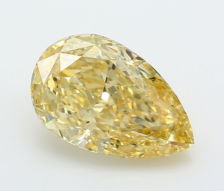 Loose Diamond - PEAR 5.07ct Fancy Yellow VS1: Loose Diamond - PEAR 5.07ct Fancy Yellow VS1 Source: This is a real non-mined Diamond that has been grown in a lab Shape: PEAR Carats: 5.07 Color: Fancy Yellow Certification: IGI Video: