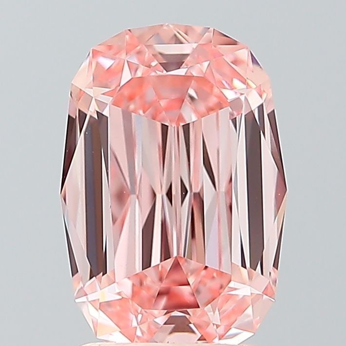Loose Diamond - CUSHION MODIFIED 2.07ct Fancy Intense Pink VVS2: Loose Diamond - CUSHION MODIFIED 2.07ct Fancy Intense Pink VVS2 Source: This is a real non-mined Diamond that has been grown in a lab Shape: CUSHION MODIFIED Carats: 2.07 Color: Fancy Intense Pink Cer
