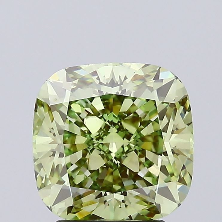 Loose Diamond - CUSHION BRILLIANT 3.08ct Fancy Intense Green VS1: Loose Diamond - CUSHION BRILLIANT 3.08ct Fancy Intense Green VS1 Source: This is a real non-mined Diamond that has been grown in a lab Shape: CUSHION BRILLIANT Carats: 3.08 Color: Fancy Intense Green 