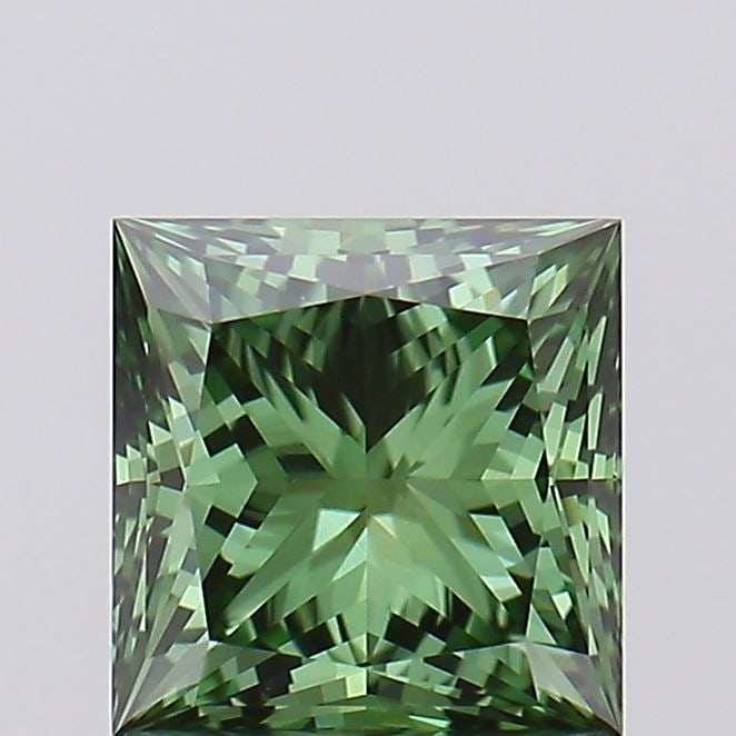 Loose Diamond - PRINCESS 1.01ct Fancy Vivid Green VVS2: Loose Diamond - PRINCESS 1.01ct Fancy Vivid Green VVS2 Source: This is a real non-mined Diamond that has been grown in a lab Shape: PRINCESS Carats: 1.01 Color: Fancy Vivid Green Certification: IGI Vi