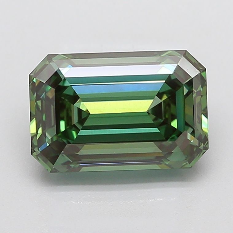 Loose Diamond - EMERALD 5.02ct Fancy Vivid Green VVS2: Loose Diamond - EMERALD 5.02ct Fancy Vivid Green VVS2 Source: This is a real non-mined Diamond that has been grown in a lab Shape: EMERALD Carats: 5.02 Color: Fancy Vivid Green Certification: IGI Vide