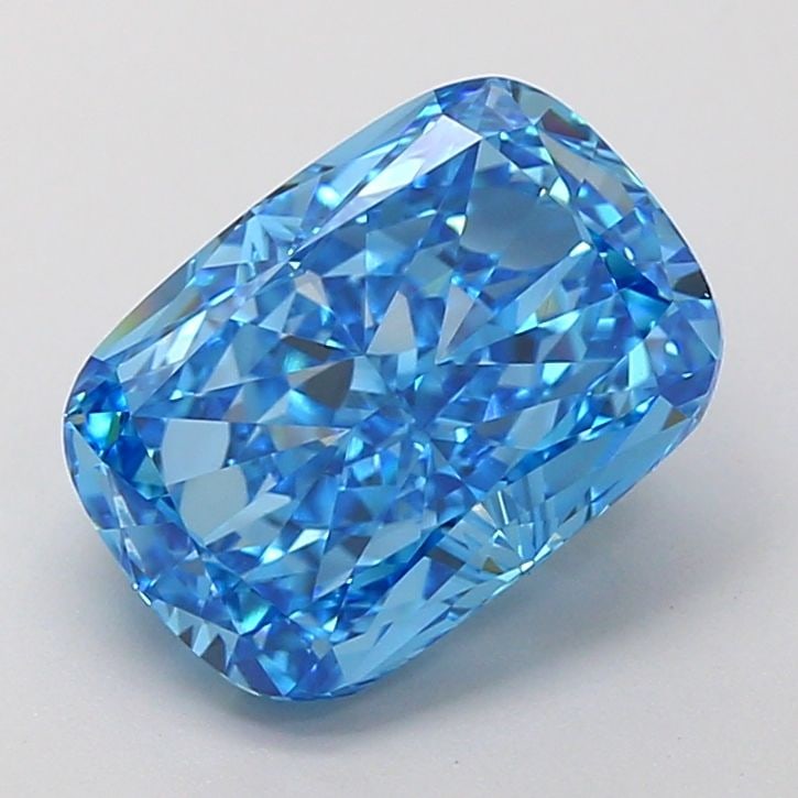 Loose Diamond - CUSHION MODIFIED 3.02ct Fancy Vivid Blue VVS2: Loose Diamond - CUSHION MODIFIED 3.02ct Fancy Vivid Blue VVS2 Source: This is a real non-mined Diamond that has been grown in a lab Shape: CUSHION MODIFIED Carats: 3.02 Color: Fancy Vivid Blue Certifi
