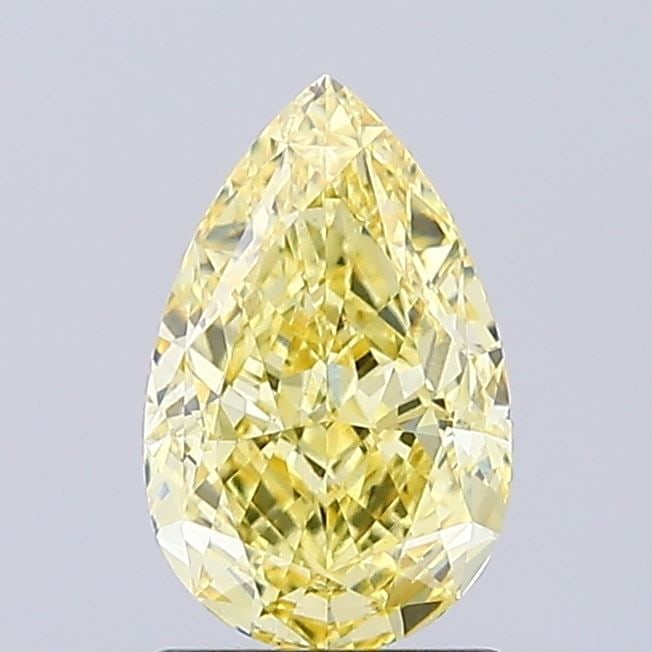 Loose Diamond - PEAR 1.47ct Fancy Intense Yellow VVS2: Loose Diamond - PEAR 1.47ct Fancy Intense Yellow VVS2 Source: This is a real non-mined Diamond that has been grown in a lab Shape: PEAR Carats: 1.47 Color: Fancy Intense Yellow Certification: IGI Vide