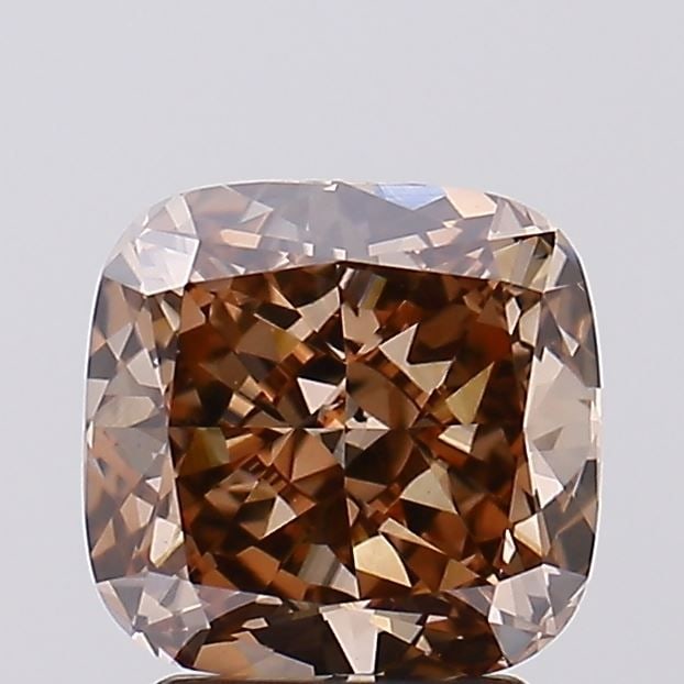 Loose Diamond - CUSHION MODIFIED 2.57ct Fancy Brown VS1: Loose Diamond - CUSHION MODIFIED 2.57ct Fancy Brown VS1 Source: This is a real non-mined Diamond that has been grown in a lab Shape: CUSHION MODIFIED Carats: 2.57 Color: Fancy Brown Certification: IGI