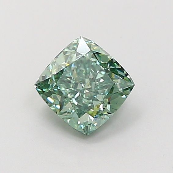 Loose Diamond - CUSHION MODIFIED 1.23ct Fancy Vivid Green VS1: Loose Diamond - CUSHION MODIFIED 1.23ct Fancy Vivid Green VS1 Source: This is a real non-mined Diamond that has been grown in a lab Shape: CUSHION MODIFIED Carats: 1.23 Color: Fancy Vivid Green Certif
