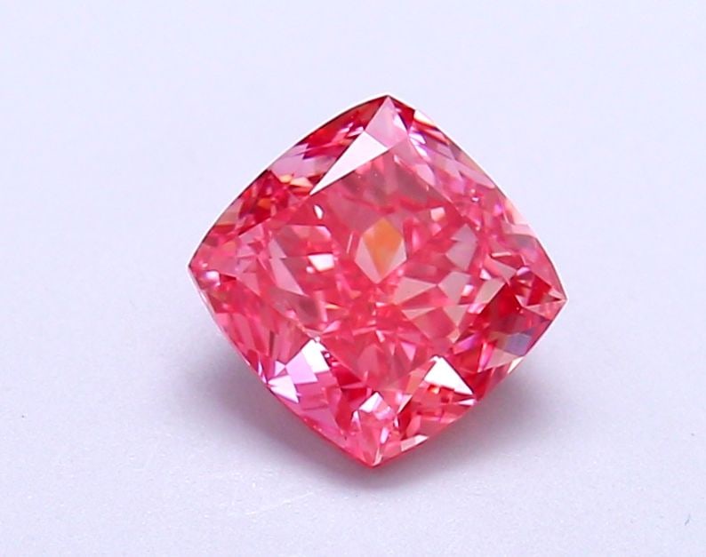 Loose Diamond - CUSHION MODIFIED 1.23ct Fancy Vivid Pink VVS1: Loose Diamond - CUSHION MODIFIED 1.23ct Fancy Vivid Pink VVS1 Source: This is a real non-mined Diamond that has been grown in a lab Shape: CUSHION MODIFIED Carats: 1.23 Color: Fancy Vivid Pink Certifi