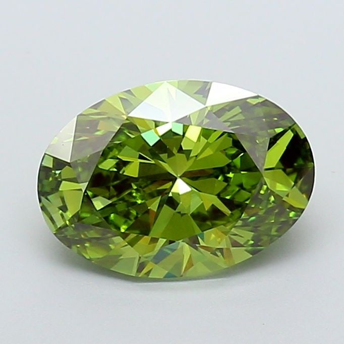 Loose Diamond - OVAL 3.5ct Fancy Vivid Green VS1: Loose Diamond - OVAL 3.5ct Fancy Vivid Green VS1 Source: This is a real non-mined Diamond that has been grown in a lab Shape: OVAL Carats: 3.5 Color: Fancy Vivid Green Certification: IGI Video: